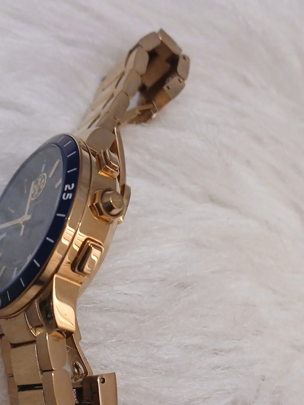 Tory Burch Gold and Blue  Bracelet Watch